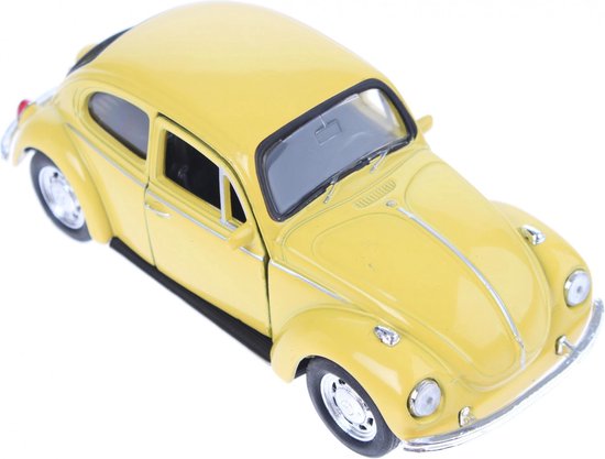 Welly Schaalmodel Volkswagen Kever Die-cast Geel van Merkloos
