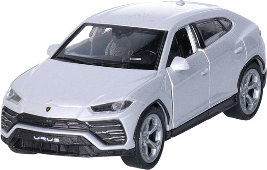 Welly Speelgoed Lamborghini auto - zilver - die-cast metaal - 11 cm - Model Urus van Welly