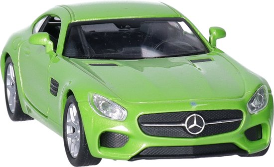 Welly Speelgoed Mercedes Benz auto - lichtgroen - die-cast metaal - 11 cm - Model AMG GT van Welly