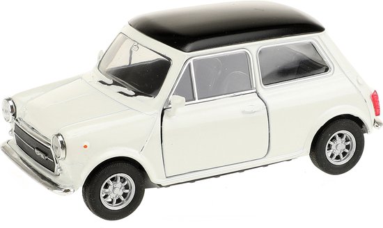 Welly Speelgoed Mini Cooper auto - wit - die-cast metaal - 10 cm - Model 1300 van Welly