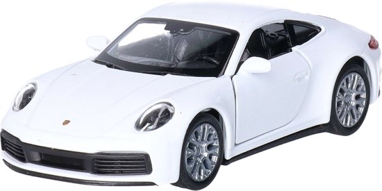 Welly Speelgoed Porsche auto - wit - die-cast metaal - 11 cm - Model 911 Carrera van Welly