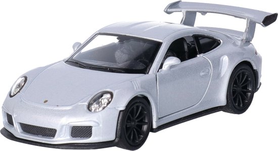 Welly Speelgoed Porsche auto - zilver - die-cast metaal - 11 cm - Model 911 GT3 RS van Welly