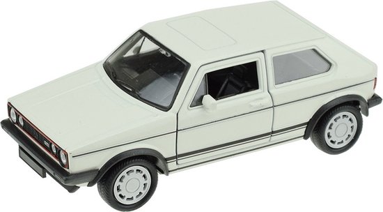 Welly Speelgoed Volkswagen auto - wit - die-cast metaal - 13 cm - Model Golf 1 GTI van Merkloos