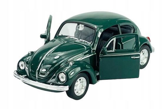 Welly Volkswagen Kever Groen Metaal 1:34 Model Auto 42343 van Welly