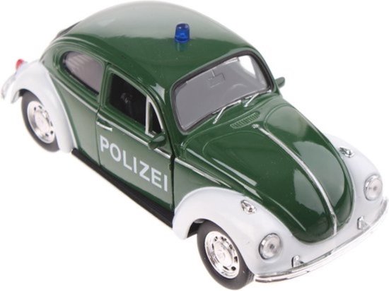 Welly Volkswagen Kever Polizei - Politie - Schaal 1:34 - Donker Groen van Welly