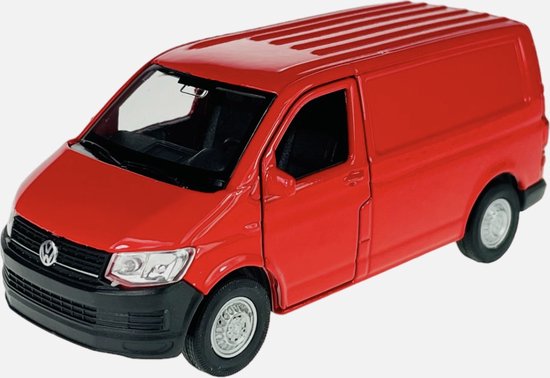 welly VW volkswagen transporten T6 van rood 1:34 van Welly