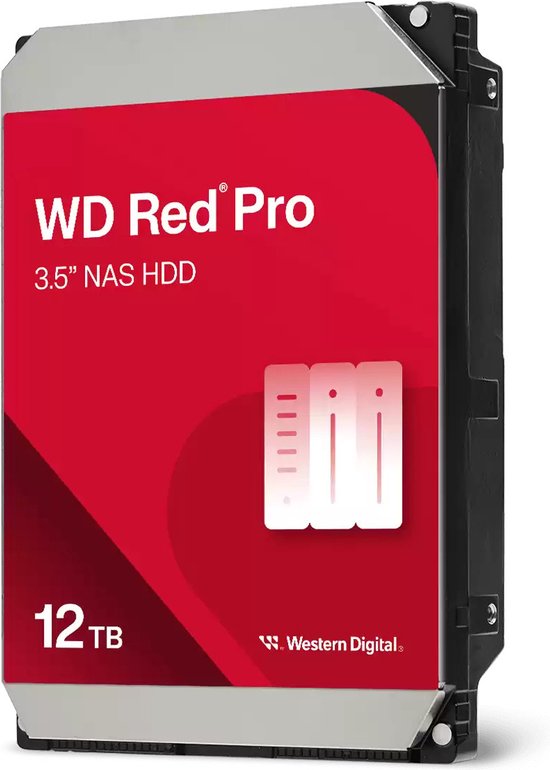 Western Digital WD122KFBX interne harde schijf 12 TB 7200 RPM 512 MB 3.5' SATA III van Western Digital