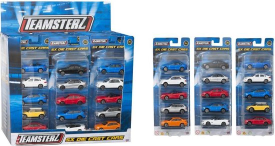 Wheellious 5-Pack Die Cast Autootjes (1 Van Assortiment) van Angel Toys
