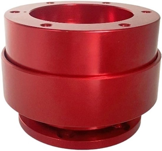 Wielnaafadapter Set - Snelsluiting Adapter - Racesimulatie Stuur - Precisie Vliegtuigaluminium - 70 mm 6 Gaten - Rood