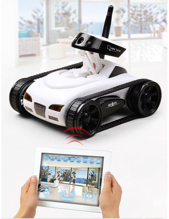 WiFi RC Spion Tank met HD Camera FPV App Besturing Mini Draadloze Robotauto voor Kinderen van Merkloos