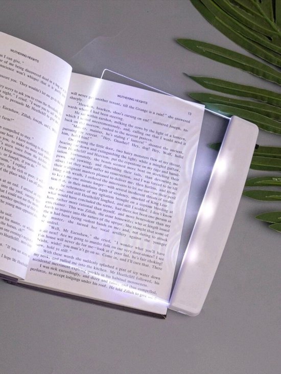 WiseGoods Platte Leeslamp LED - Lightpad - Boek Lamp Pagina - Boekenlegger Lamp - Bladzijde Verlichting - 14.5 x 17.2 x 1.5cm van WiseGoods