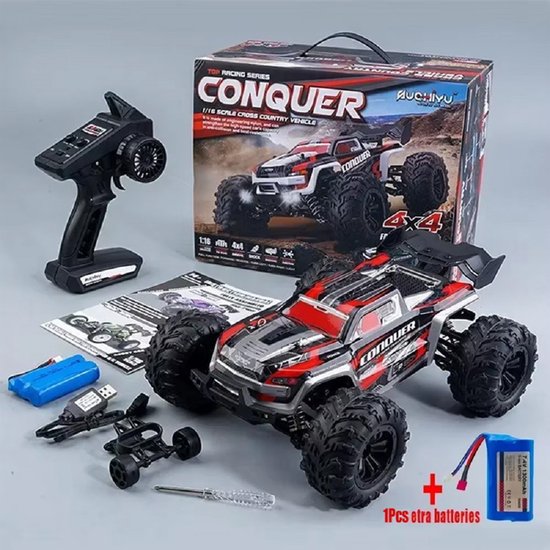 WLtoys 1:16 RC Auto 50km/u 4WD Monstertruck Afstandsbediening Hoge Snelheid Offroad Speelgoed voor Jongens van WLtoys