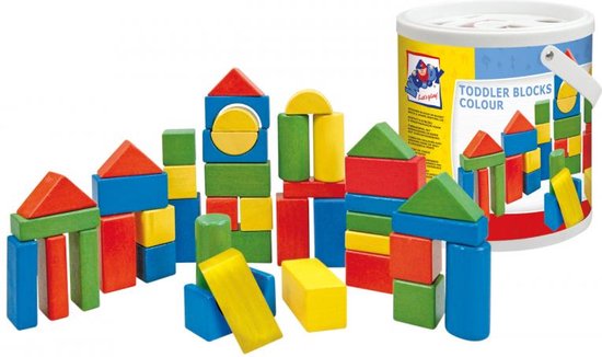 Woody houten blokken gekleurd van Woody