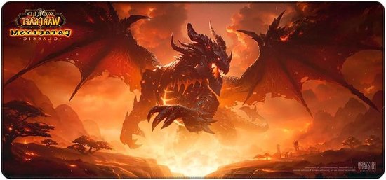 WORLD OF WARCRAFT CLASSIC Gaming Mousepad - Cataclysm Deathwing (XL | 90 x 42 x 0,4 cm)