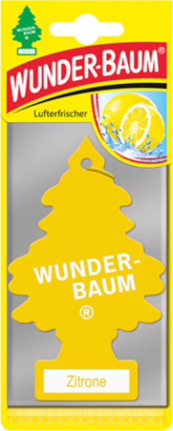 Wunderbaum Lemon - Luchtverfrisser - Voor in de auto - Geel - arbre magique van Wunderbaum