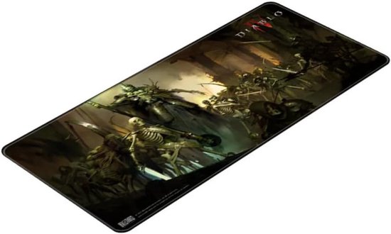 XL Gaming Muismat - 90x42 cm - Extra Groot Bureau Onderlegger - Diablo Stijl Skelet Koning Ontwerp