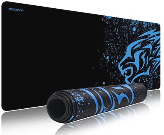 XL Gaming Muismat - Zwart Mousepad voor PC en Laptop - Antislip en Franjesvrije Randen - 700 × 300 mm