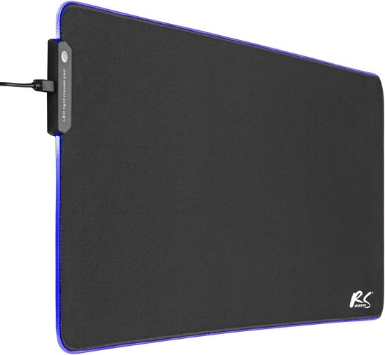 XL Gaming Muispad met RGB LED Verlichting en Antislip Onderkant voor Optische Muis en Toetsenbord van Merkloos