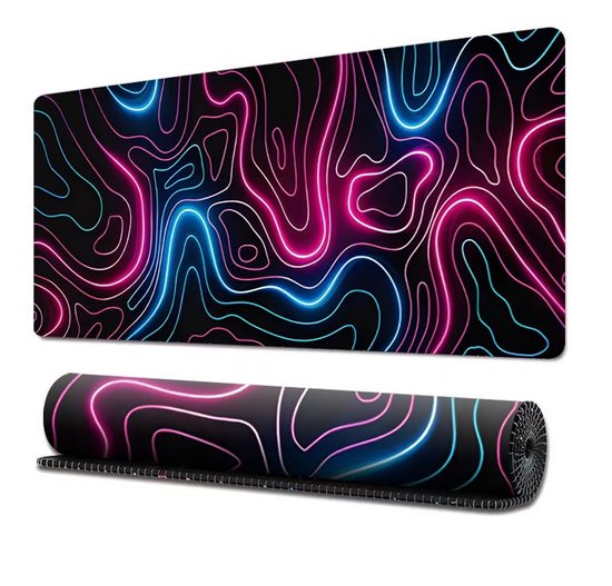 XL Muismat voor Gaming en Werk met Antislip Basis en Genaaide Rand - 90x30 cm van Merkloos