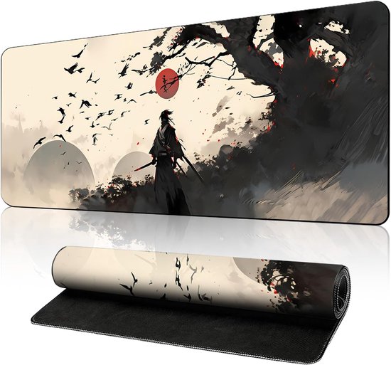 XXL Gaming Muismat - Bureauonderlegger - Precisie Gaming - Genate Randen - 90x40cm - Anime Design van Merkloos