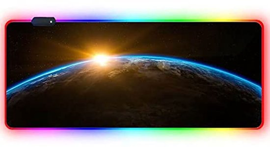 XXL Gaming Muismat met RGB LED Lichteffecten - Antislip en Wasbaar - 900 x 400 mm van Merkloos