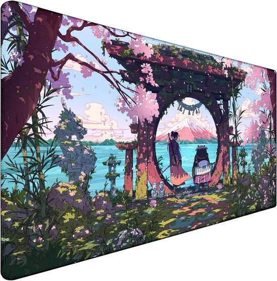 XXL groot gaming muispad 80 x 40 cm - Waterafstotend, slijtvast en met een stoere print van Merkloos