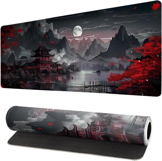 XXL Muismat - Grote mat - Gaming precisie - Anti-slip onderkant - 90x40 cm - Japanse stijl