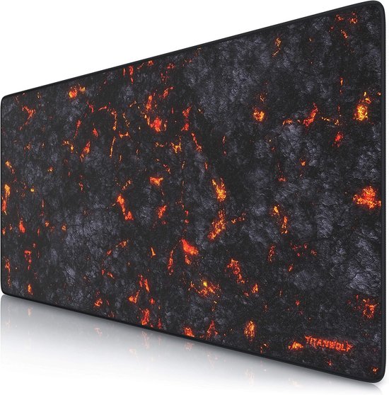 XXL Speed Gaming Muismat met Lava Motief - Groot Formaat, 900 x 400mm, Verbetert Precisie en Snelheid