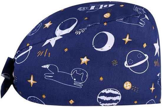 Zeynomax - Chirurgische muts met zweetband voor dames en heren - Verstelbare medische muts - Werkmuts - Blauw - Een maat - Ideaal voor tandartsen. van Merkloos