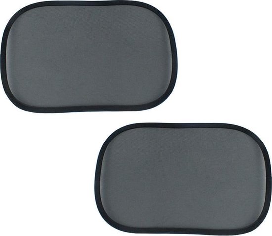 Zonnescherm auto kind / baby - zijruit - Set van 2 stuks - Statisch zelfklevend - hoge UV bescherming - Zwart - 47x31cm van Diono