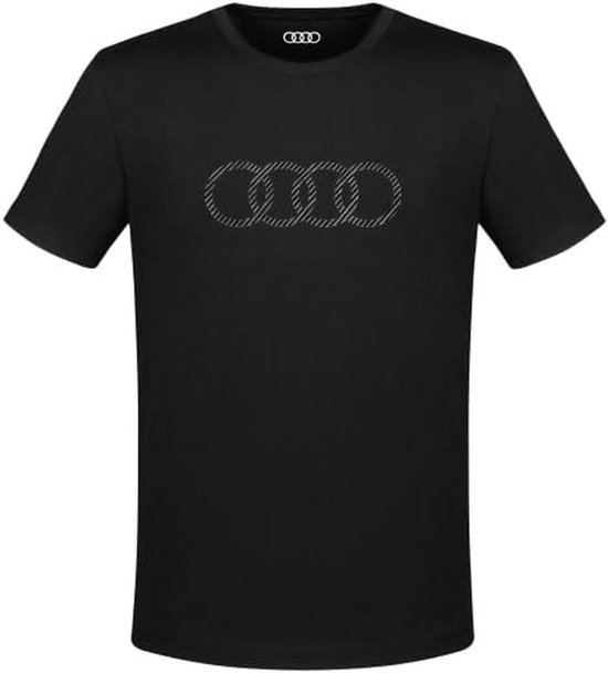 Zwart Heren T-Shirt met Ringen Logo