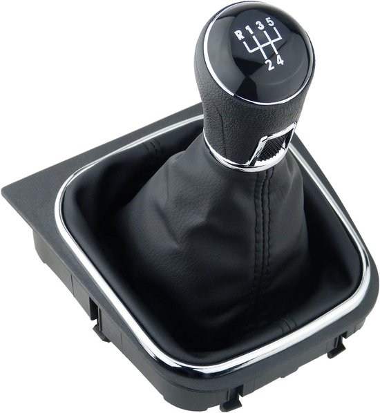 Zwart Schakelknop en Cuff Set voor VW Golf en Jetta - 5 Versnellingen Plug & Play van Merkloos